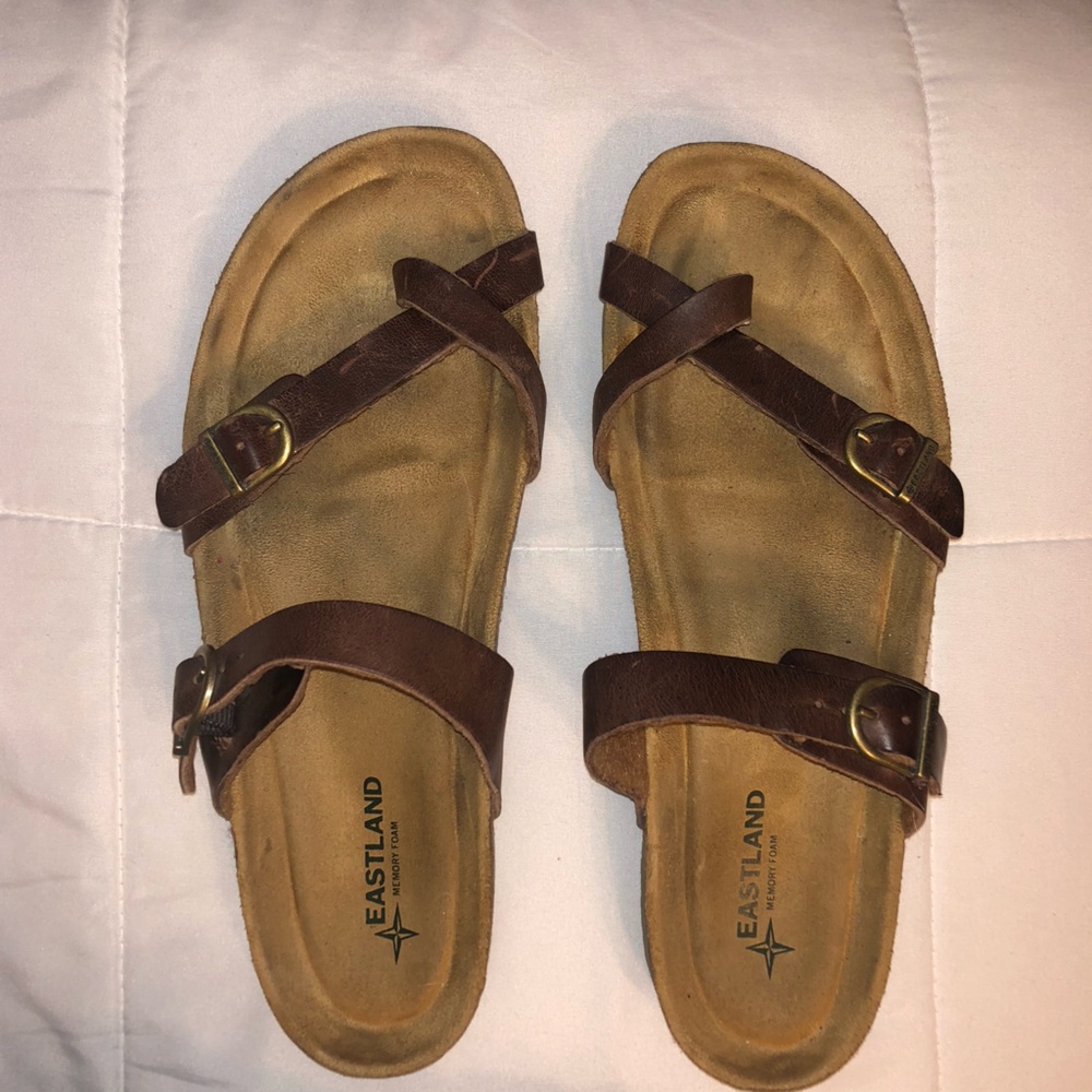 Eastland Tan and Brown Sandals